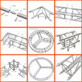 Support modulaire en treillis en aluminium Design en treillis courbé en aluminium Support en treillis modulaire en aluminium